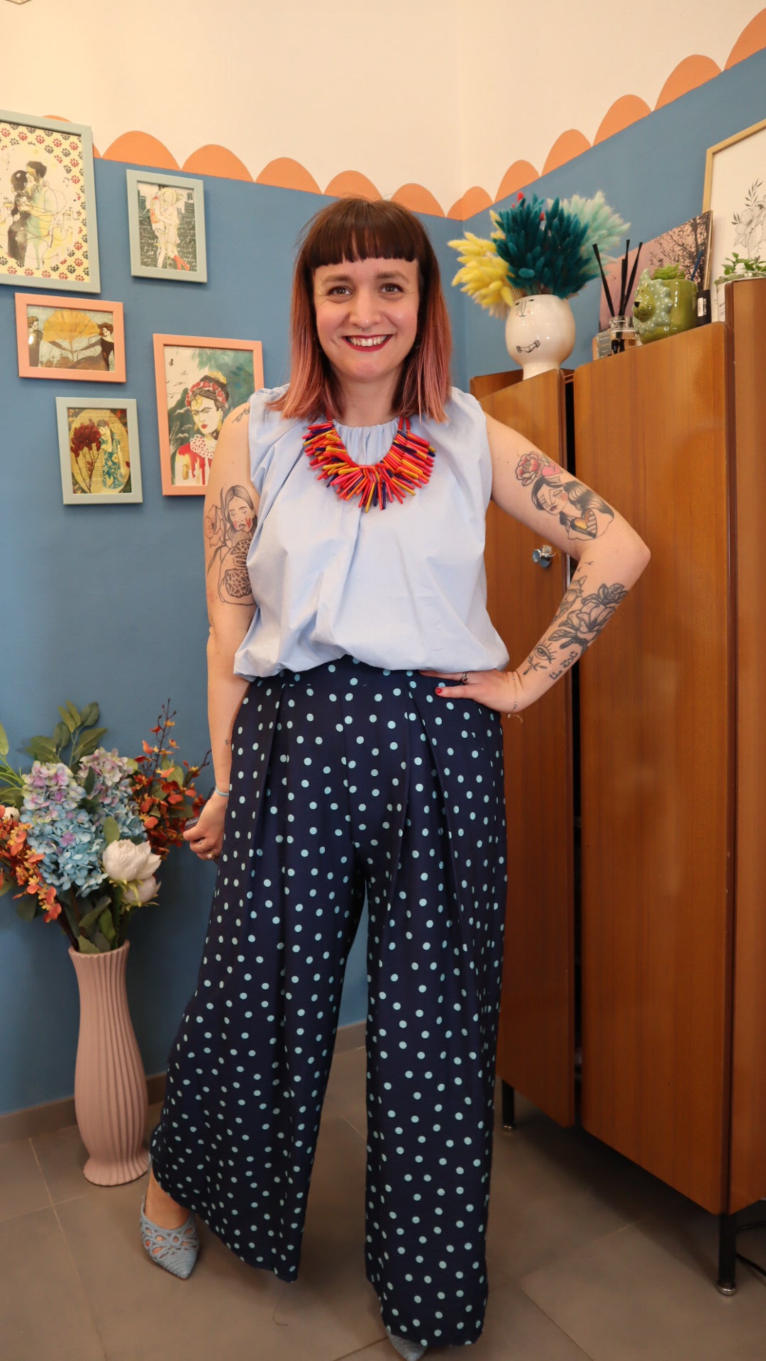 Pantalone POIS BLU
