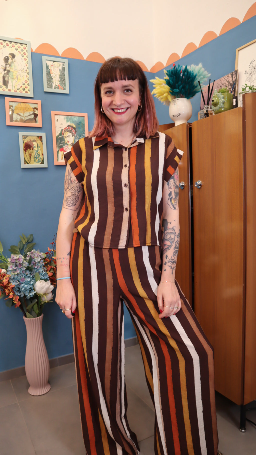 Camicia RIGHE BROWN