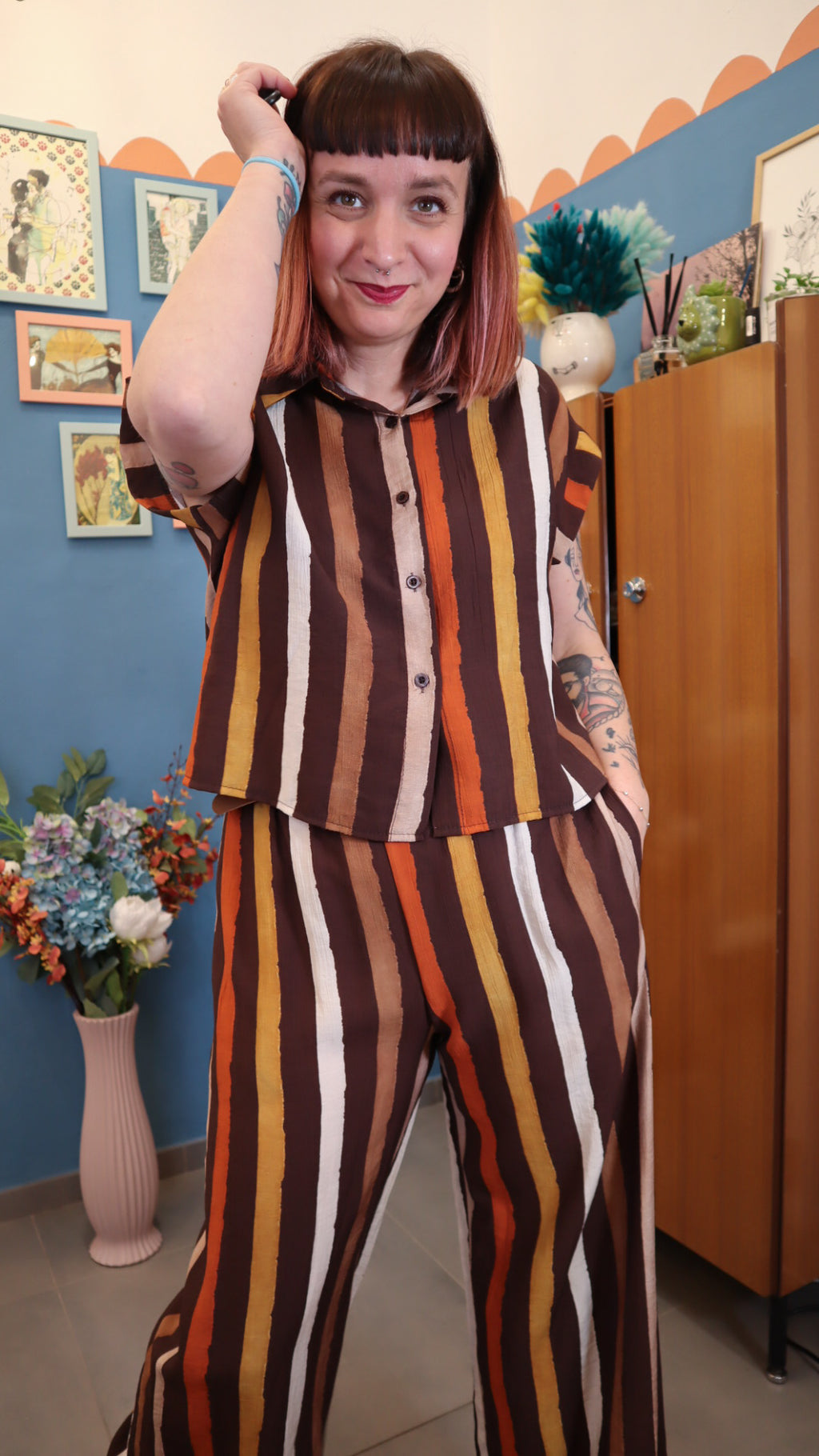 Camicia RIGHE BROWN