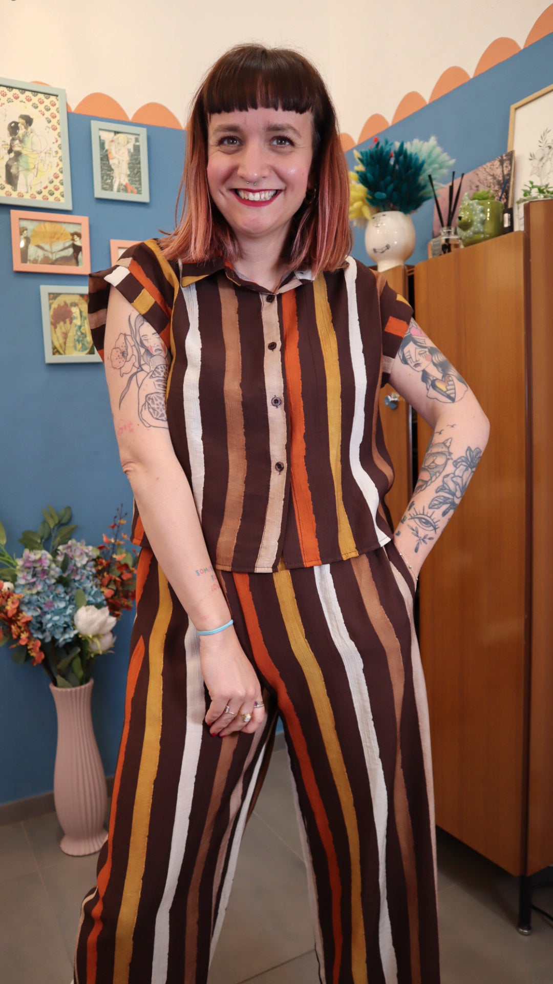 Camicia RIGHE BROWN