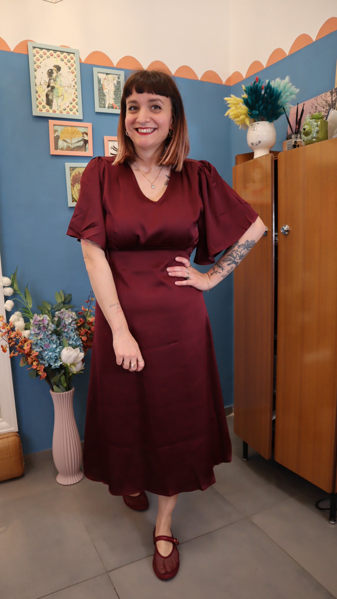 Vestito BURGUNDY