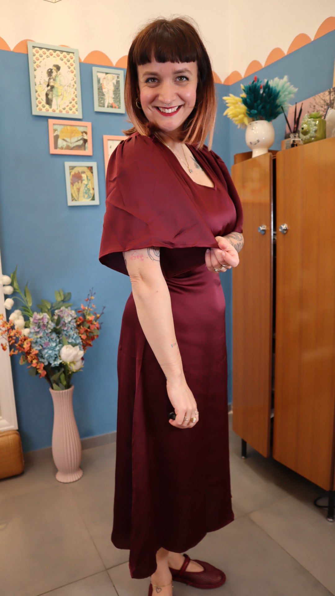 Vestito BURGUNDY