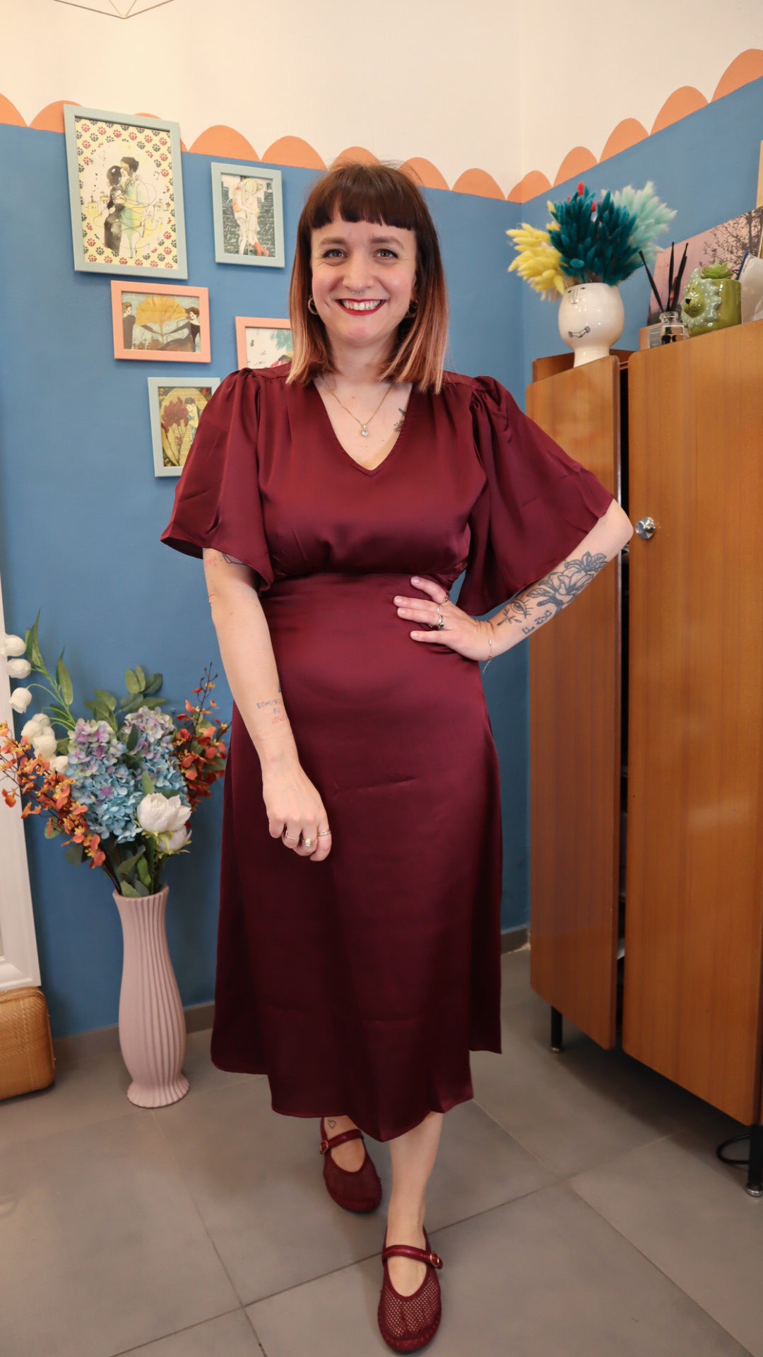 Vestito BURGUNDY