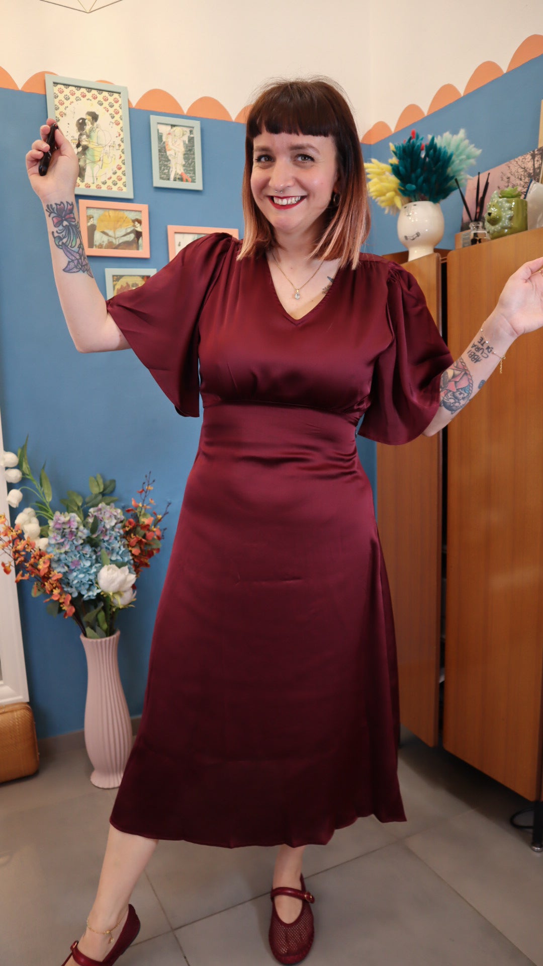 Vestito BURGUNDY
