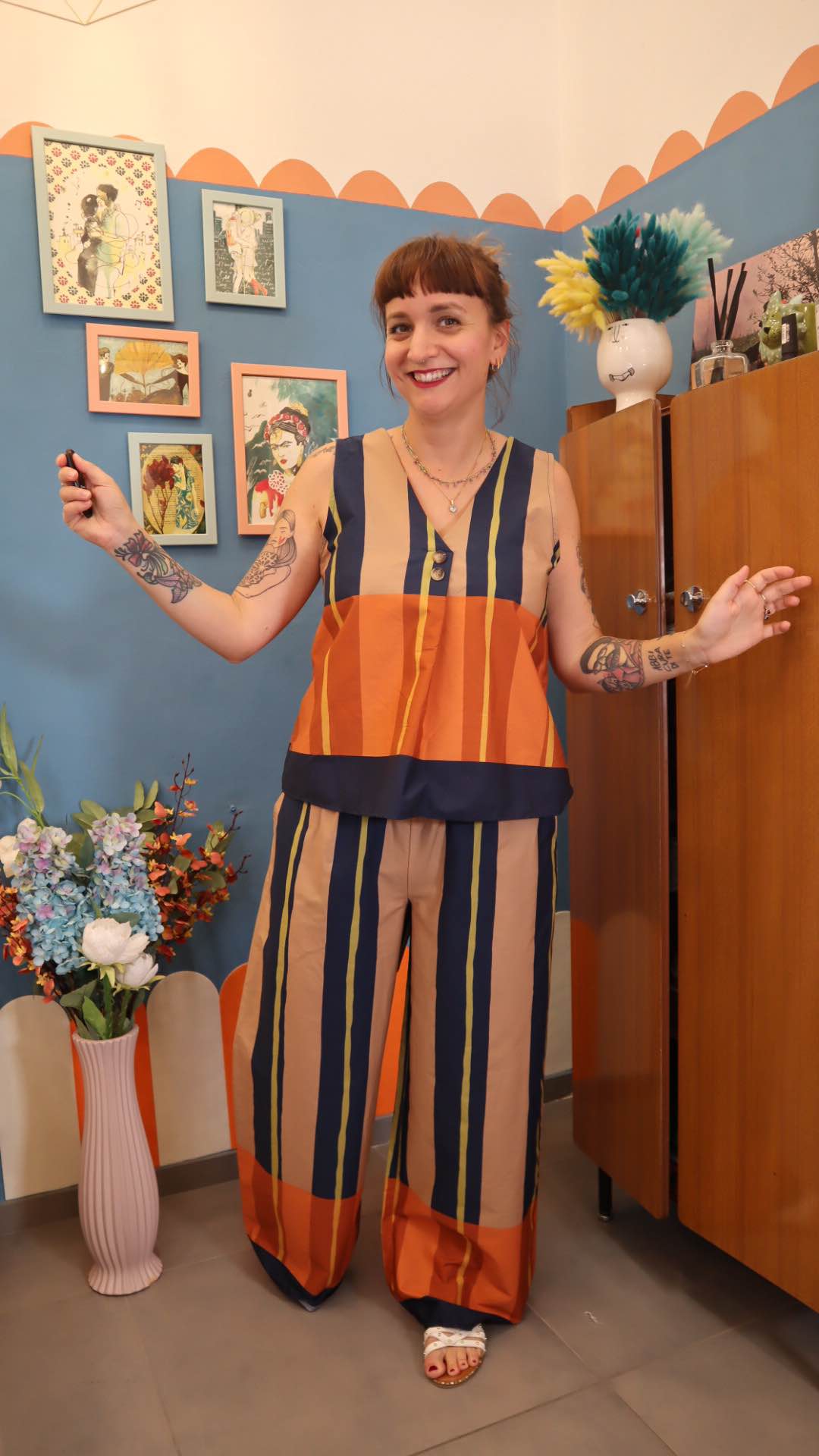 Pantalone GEOMETRIC BLU
