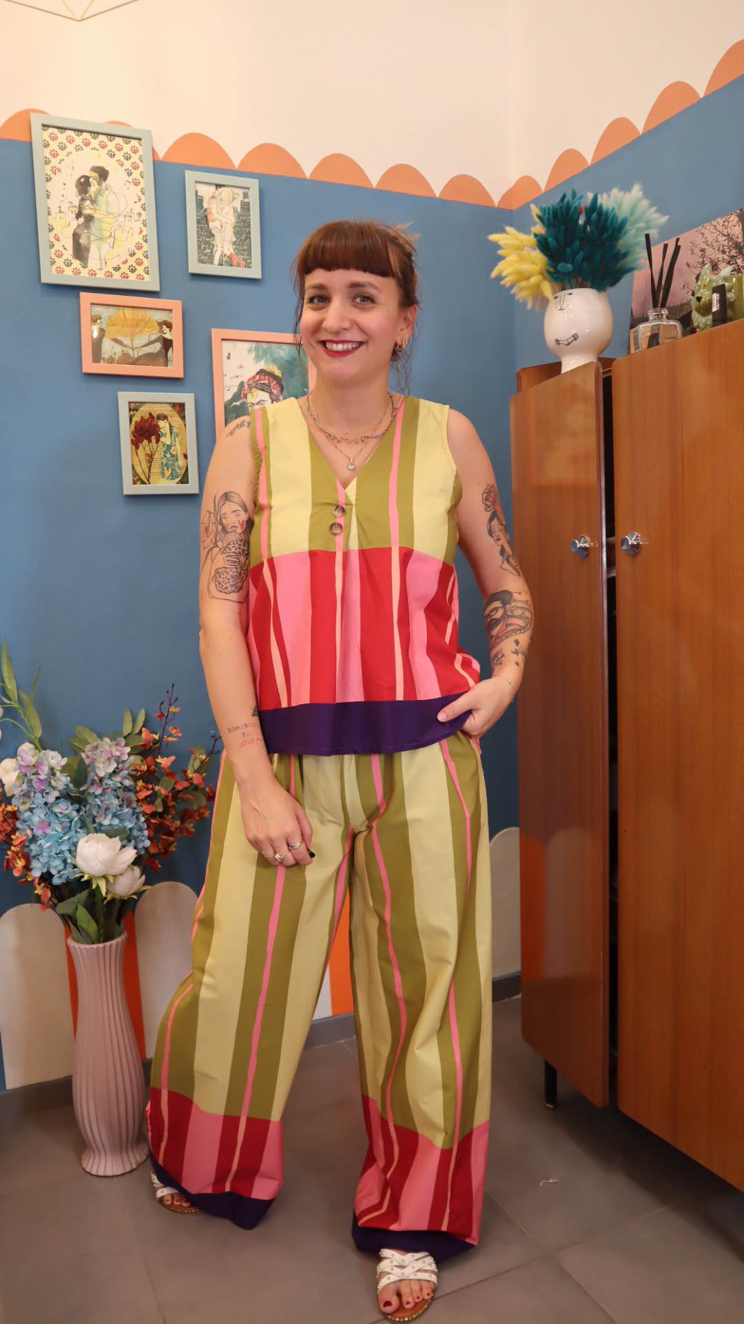 Pantalone GEOMETRIC PISTACCHIO