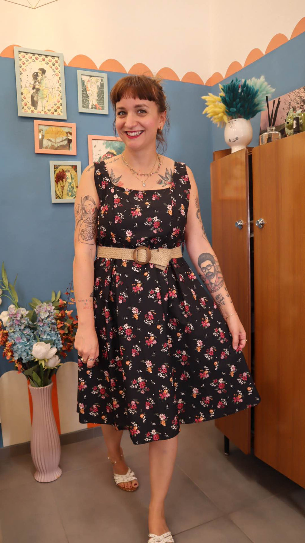Vestito NERO FIORI