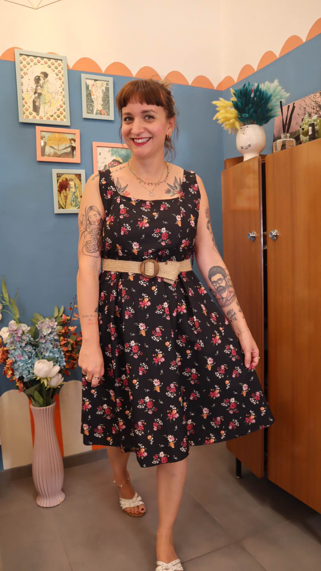 Vestito NERO FIORI