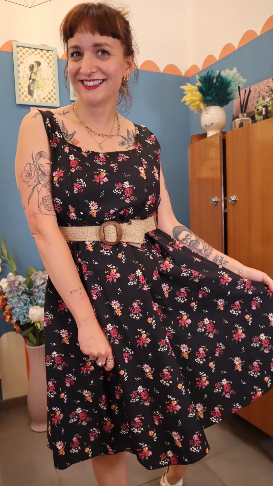 Vestito NERO FIORI