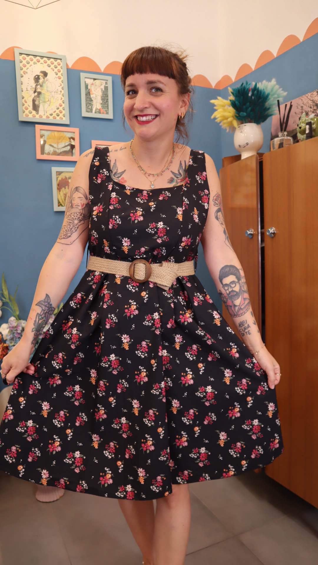 Vestito NERO FIORI