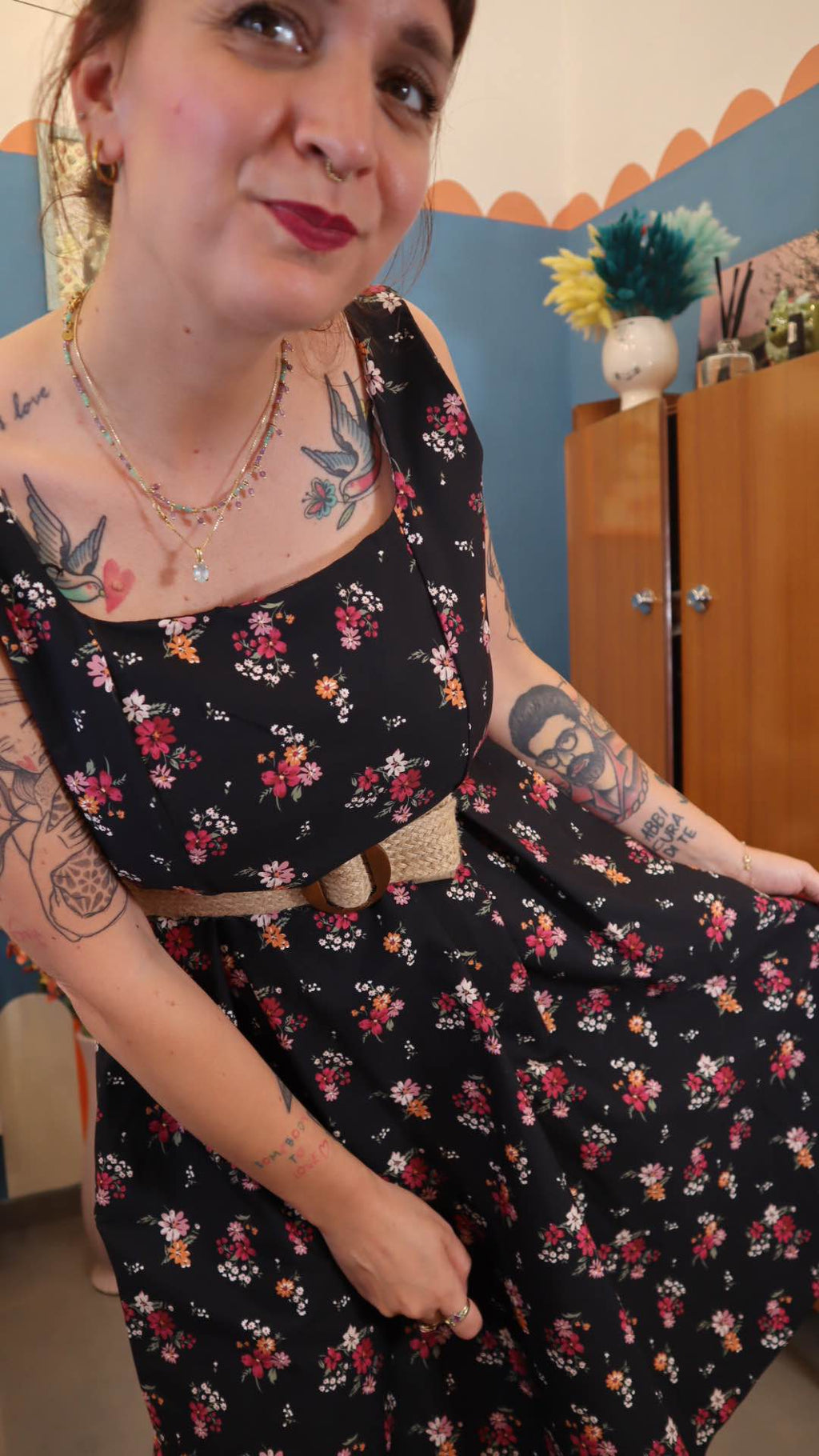 Vestito NERO FIORI