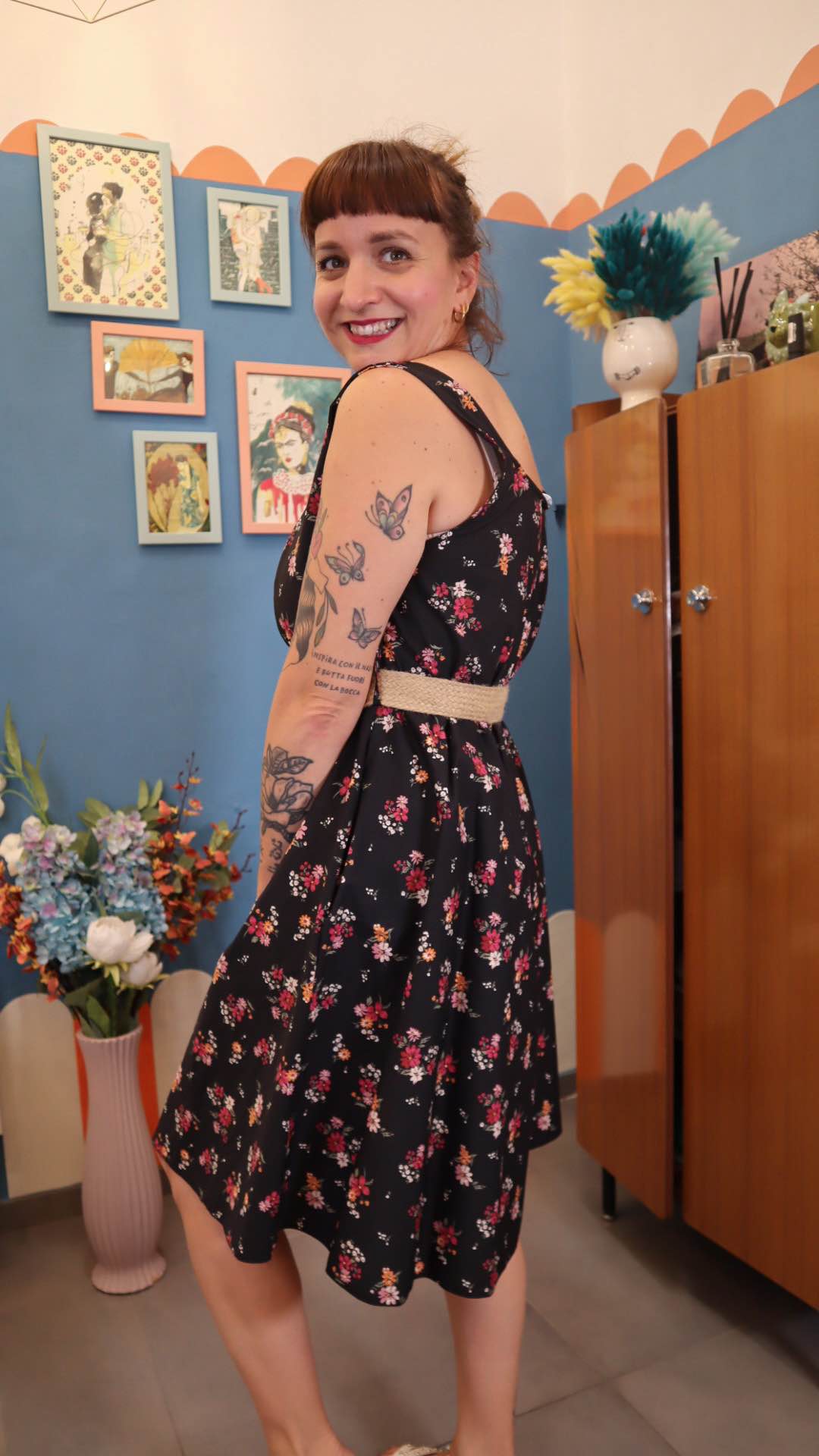 Vestito NERO FIORI
