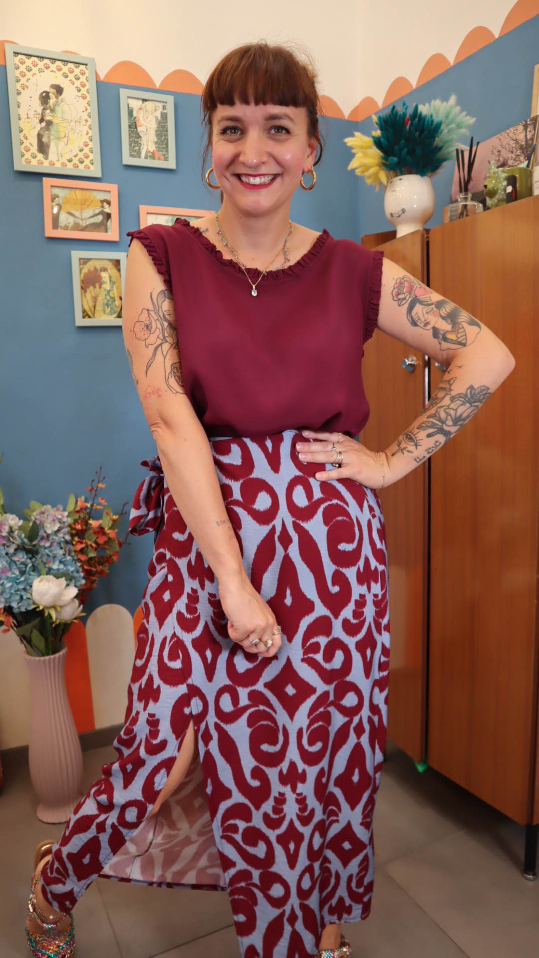 Blusa BASICA Bordeaux