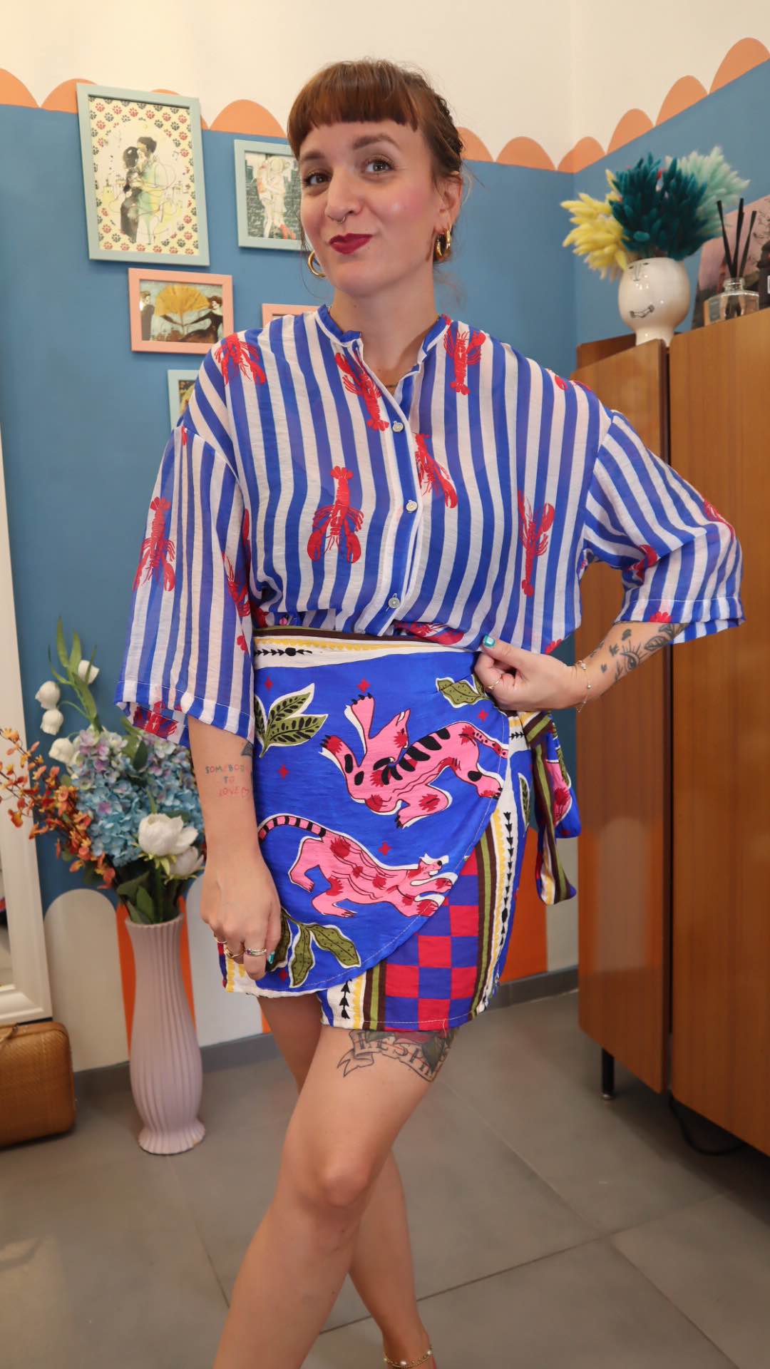 Camicia ARAGOSTE BLU elettrico