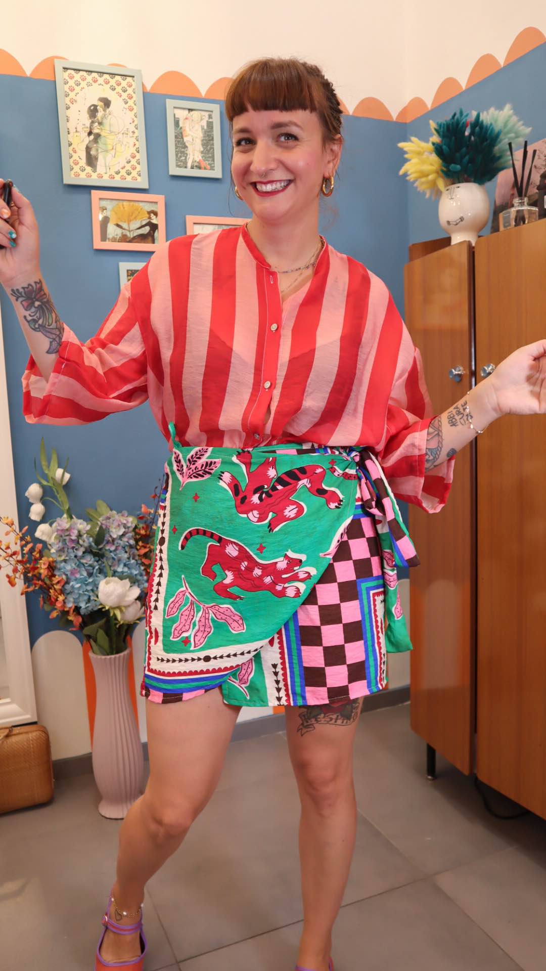 Camicia RIGHE ROSSO /SALM