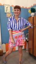 Camicia RIGHE COT. BLU /BIANCO