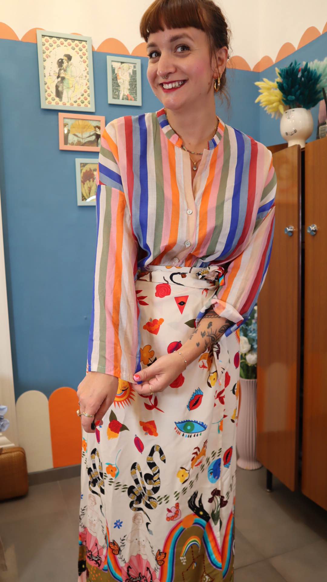 Camicia RIGHE COT. COLOR