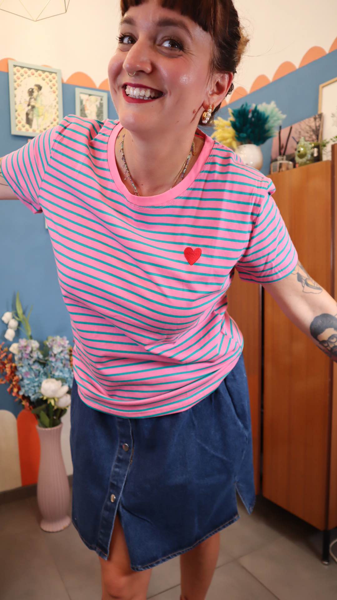 T-shirt CUORE ROSA