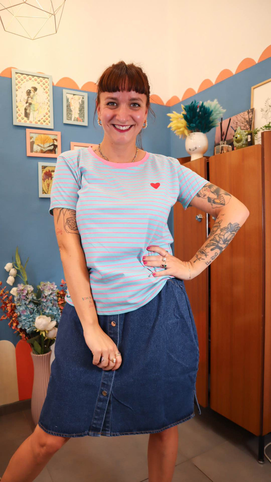 T-shirt CUORE AZZURRO