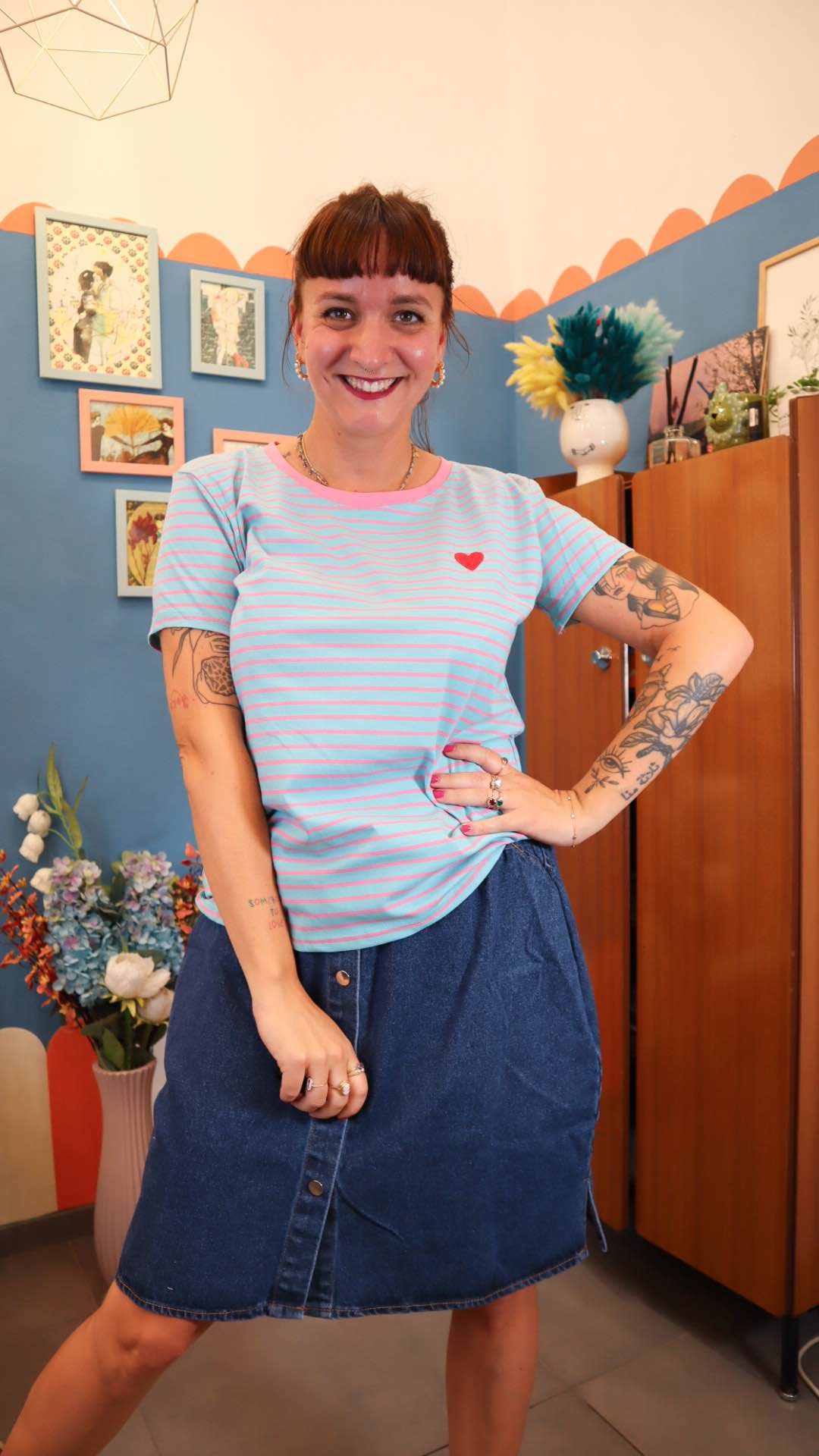 T-shirt CUORE AZZURRO