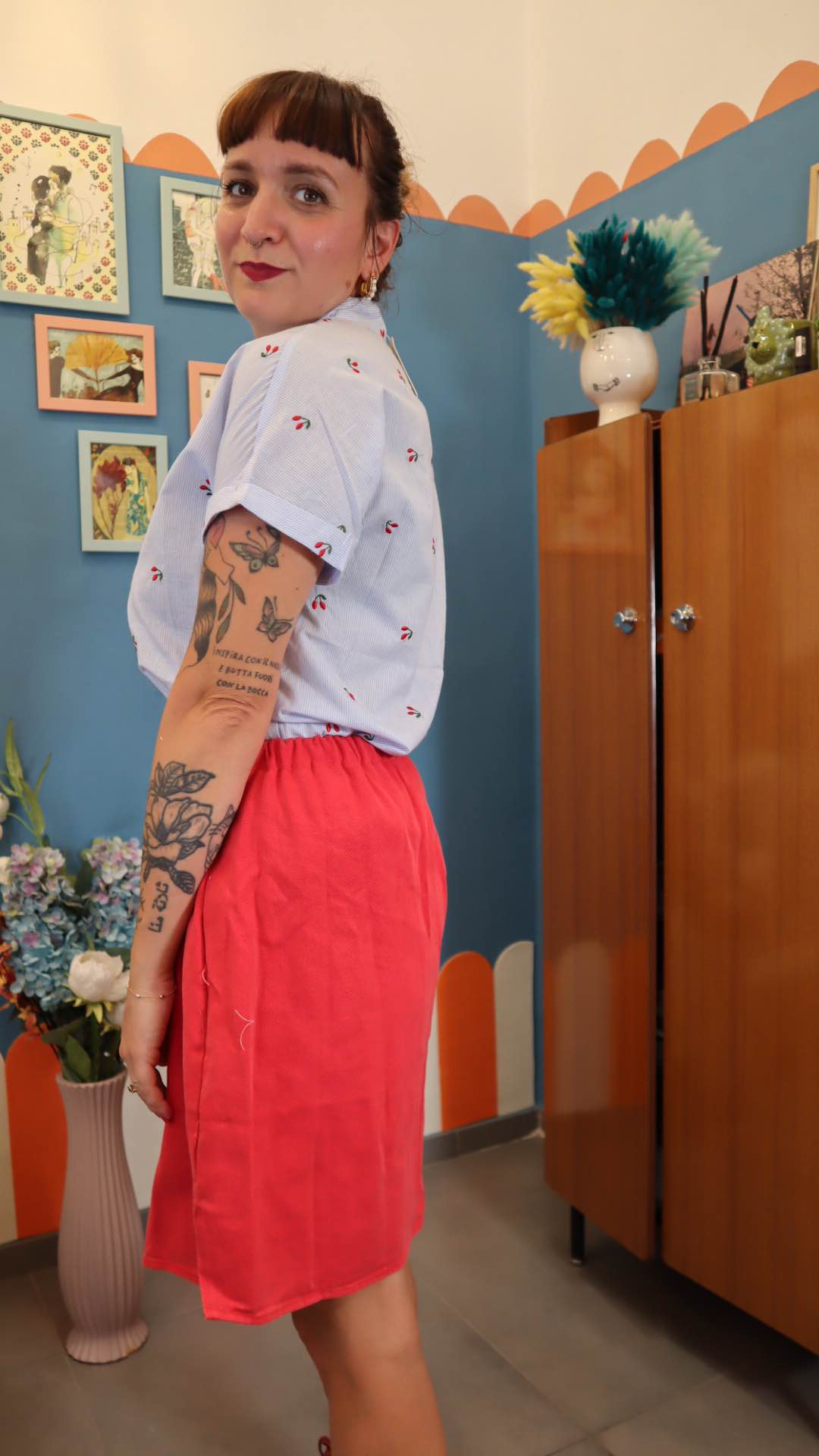 Gonna DENIM ROSSO